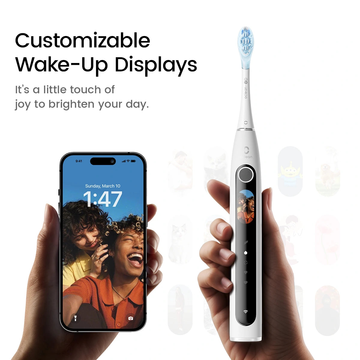 Oclean X Pro 20 Display Options and Smile Rating